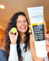 Bright and Even Tone: Vitamin C Cleanser 3 oz, Glycolic Acid 30% Gel Peel 1 oz, Vitamin C & E Serum 1 oz & Hyaluronic Acid Cream 1 oz